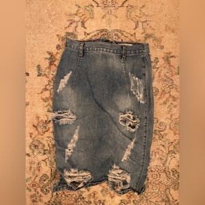 One Teaspoon High Rise Distressed Blue Jeans